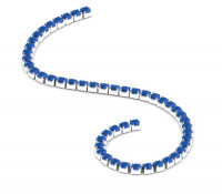 Blue Crystals with Silver Metal Chain