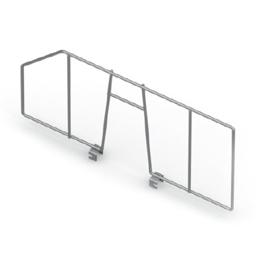 Wire Shelf Divider, Series 460, Metallic, 197x380 mm