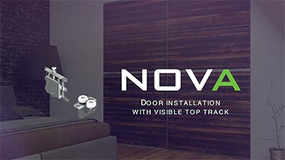 Nova system – Door installation with visible top track