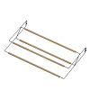 Shoe rack - 2 levels, L=607, wood light