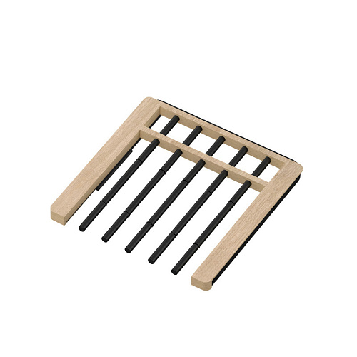 Trousers rack w/soft closer, series 460, L=450, wood light