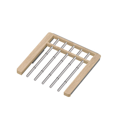 Trousers rack w/soft closer, series 460, L=450, wood light