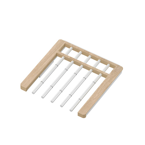 Trousers rack w/soft closer, series 460, L=450, wood light