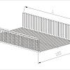 Wire basket-shelf, Series 360, L=450, 335×95 