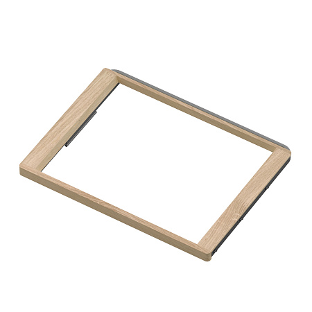 Basket frame w/ soft closer, series 460, L=607, wood light