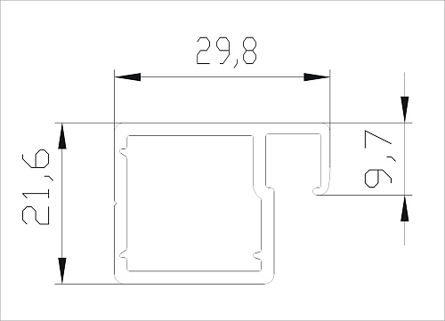 Slim facade profile