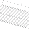 Wire shelf, Series 360, L=900, 305×14
