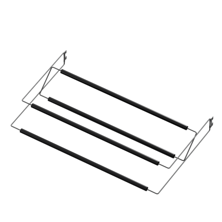 Shoe rack - 2 levels, L=607, wood dark