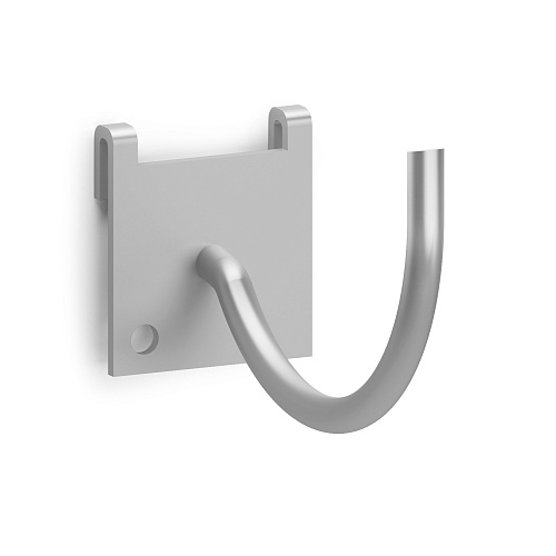 Radius hook for perforated panel
